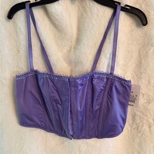 Target Purple Satin Bandeau